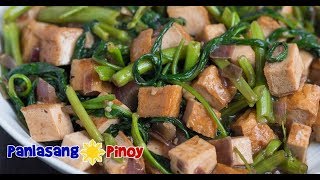 Tokwa and Kangkong with Oyster Sauce  Tofu Oyster Sauce Stir Fry  Tokwa Recipe Panlasang Pinoy [upl. by Ogires995]