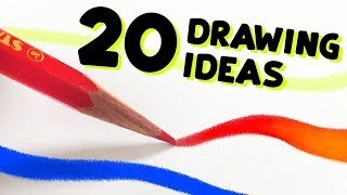 20 EASY DRAWING IDEAS THAT ANYONE CAN DO [upl. by Surat]