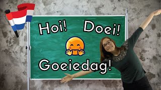 DUTCH GREETINGS  Dutch for BEGINNERS les 1 NT2  A1 [upl. by Kruter]