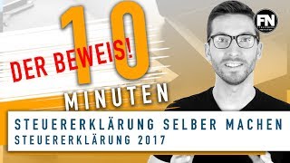 BEWEIS In 10 Minuten Steuererklärung selber machen  Elster ausfüllen Steuererklärung [upl. by Tur128]