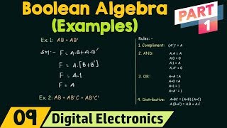 Boolean Algebra Examples Part 1 [upl. by Eppie726]