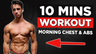 10 MIN HOME CHEST amp ABS WORKOUT NO EQUIPMENT [upl. by Jeu]