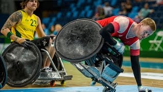 Wheelchair Rugby  Australia vs Great Britain  Preliminary  Rio 2016 Paralympic Games [upl. by Phillida372]