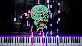 CoD Black Ops 1 Zombies Theme  Damned Original Kevin Sherwood Version  Piano Synthesia Tutorial [upl. by Klingel]