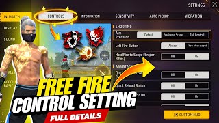 FREE FIRE CONTROL SETTINGS FULL DETAILS  FREE FIRE PRO PLAYER SETTINGS  FREE FIRE SETTING 2025 [upl. by Sandstrom]