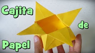 Caja de Papel Estrella Cajita de Origami [upl. by Koenraad]