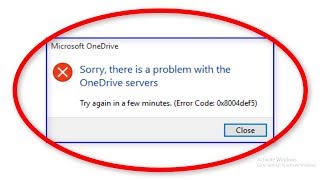 How To Fix Sorry There Is A Problem With OneDrive Servers Error Code 0x8004def5 [upl. by Renado459]