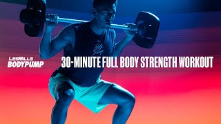 30Minute AtHome Strength Training Workout  BODYPUMP  LES MILLS X REEBOK NANO SERIES [upl. by Ielirol]