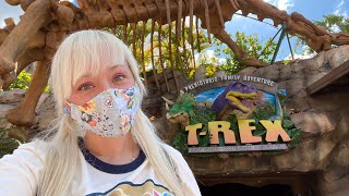 Disney Springs TRex Restaurant 2021 Full Themed Dining Experience  Dinner Fun Facts amp Tour [upl. by Sumahs]