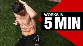 RIPPED ABS  Beginner Ab Workout 5 Minutes [upl. by Trebmer]