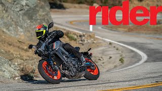 2021 Yamaha MT09 Review  Rider Magazine [upl. by Fanny]