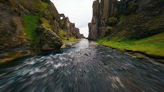 FPV Drone Flight through Beautiful Iceland Canyon [upl. by Ainoda248]