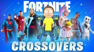 30 Most POPULAR Fortnite CROSSOVER Skins [upl. by Ronnholm735]