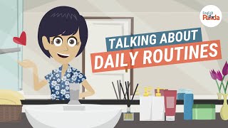 Talking about daily routines in English present simple [upl. by Dickson395]