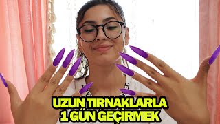 UZUN RENKLİ TIRNAKLARLA 1 GÜN GEÇİRDİM EYLÜL LAL [upl. by Raual316]