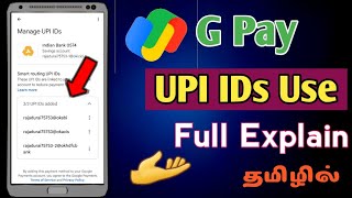 How To Use Google Pay UPI Ids Full Explain in Tamil  Google Pay Transaction Problem Solve [upl. by Daphie189]