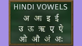 Hindi Vowels Pronunciation  Learn Hindi Alphabets [upl. by Ambrosane]