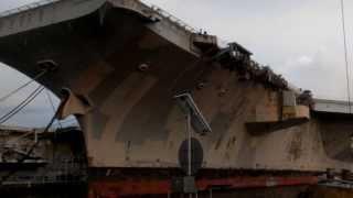 USS John F Kennedy USS Forrestal in Mothballs Philadelphia Naval Shipyard [upl. by Wahl]