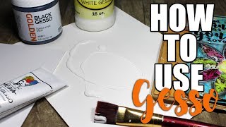 HOW TO Use GESSO Mixed Media Tips [upl. by Hanad]