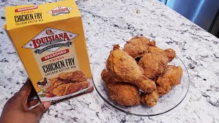 HOW TO FRY LOUISIANA SEASONED CRISPY CHICKEN FRY\\BATTER MIX [upl. by Hgielrak]