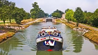 Cruises in Gascony and Bordeaux France aboard the 8 Passenger Hotel Barge Rosa  European Waterways [upl. by Armin]