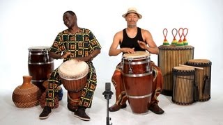 Djembe vs Conga  African Drums [upl. by Ahsiri]