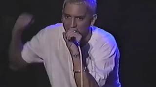 EMINEM  Brain Damage LIVE at Whisky a go go 1999 RARE dropped the mic [upl. by Ennovoj512]