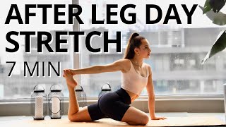 7 MIN AFTER WORKOUT STRETCH  Short amp Efficient Stretch for Leg Days  Daniela Suarez [upl. by Assilem844]