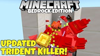 Minecraft Bedrock Updated Trident Killer Tutorial AFK EXP And Looting MCPE Xbox PC PS4 [upl. by Yarb]