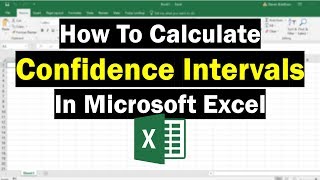 How To Calculate Confidence Intervals In Excel [upl. by Dronski716]