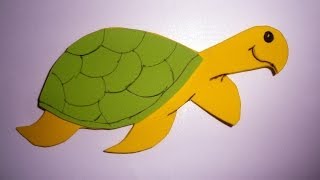 Manualidades tortuga con goma eva DIY foam tortoise turtle foami [upl. by Aihtnamas386]