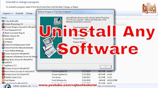 How to Uninstall Apps on Windows 7 in Hindi  Uninstall Software Windows 7 [upl. by Atteiram]