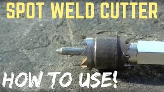 CUTTING AND DRILLING SPOT WELDS  How To Use a Spot Weld Cutter [upl. by Sitnerp326]