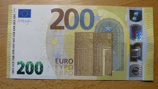 Detailed NEW 200 EURO banknote review 2019 [upl. by Lillie526]