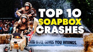 Top 10 Crashes from Londons Red Bull Soapbox Race [upl. by Vish]