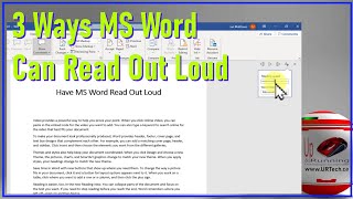 3 Ways to Have MS Word Read Aloud [upl. by Euqirrne168]