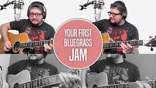 Learn 3 Easy Fiddle Tunes For Your First Bluegrass Jam  Beginner Bluegrass Guitar Lesson [upl. by Sanfourd]