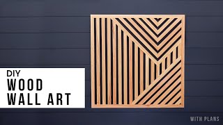 DIY Geometric Wood Wall Art  Inspirational Woodworking Design Idea [upl. by Deste]