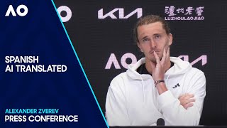 Alexander Zverev Press Conference Spanish Dub  Australian Open 2024 Semifinal [upl. by Ecitsuj714]