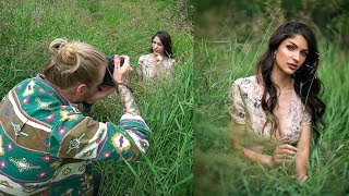 Natural Light Photoshoot in the Field Behind The Scenes [upl. by Tran]