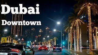 Dubai 4K Drive Sunset to Night in Downtown [upl. by Kazmirci]