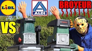 broyeur de végétaux LIDL PARKSIDE vs ALDI FERREX 2800w Electrical Garden Shredder test avis [upl. by Sumahs202]