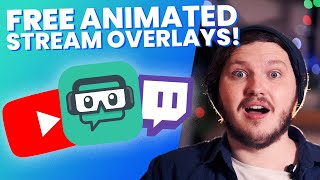 FREE Animated Stream Overlays For SLOBS and OBS  With Download [upl. by Valeda718]