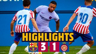 HIGHLIGHTS  Barça 31 Girona MEMPHIS DEBUT FOR BARÇA 🦁 [upl. by Holihs]