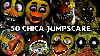 50 CHICA JUMPSCARES  FNAF amp Fangame [upl. by Ahsieker604]