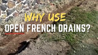 Open French Drain Installations for EXTREME Yard Drainage Commercial and Residential [upl. by Albric369]