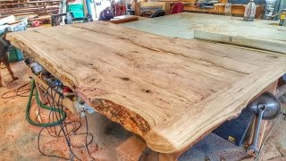 Making a Cherry Wood Table from a Log [upl. by Ree]