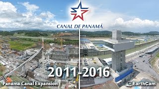 Official Panama Canal Construction TimeLapse [upl. by Elraet]