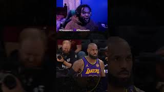 Lakers Fan Reacts To LeBron James logo 3 and three straight 3s vs Warriors has Bronny hyped shorts [upl. by Suki]