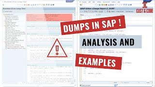 Sap Dump Anlysis  Runtime Error  Examples english [upl. by Booker845]